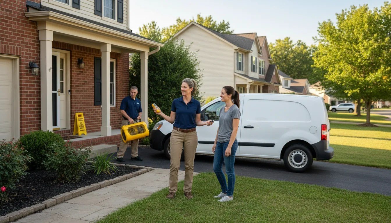 Residential water damage restoration in Willow City, TX